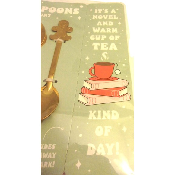 Set of 4 Christmas Spoons Stocking Gingerbread Man Snowman Star Mini Gold New - Picture 2 of 4